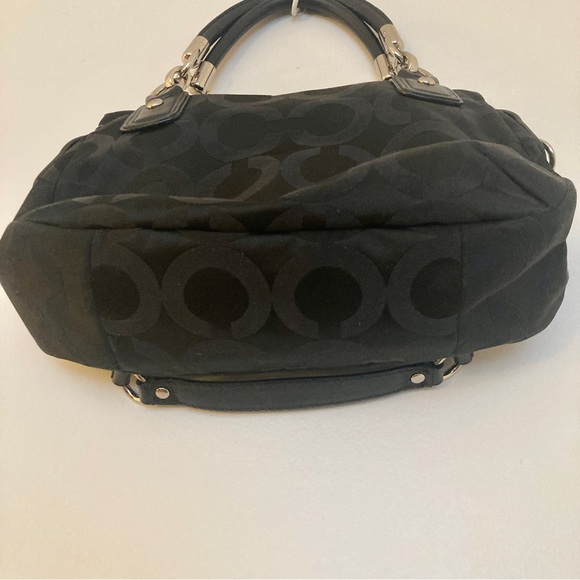 COACH Kirstin Opa satin satchel bag in black - Picture 3 of 6